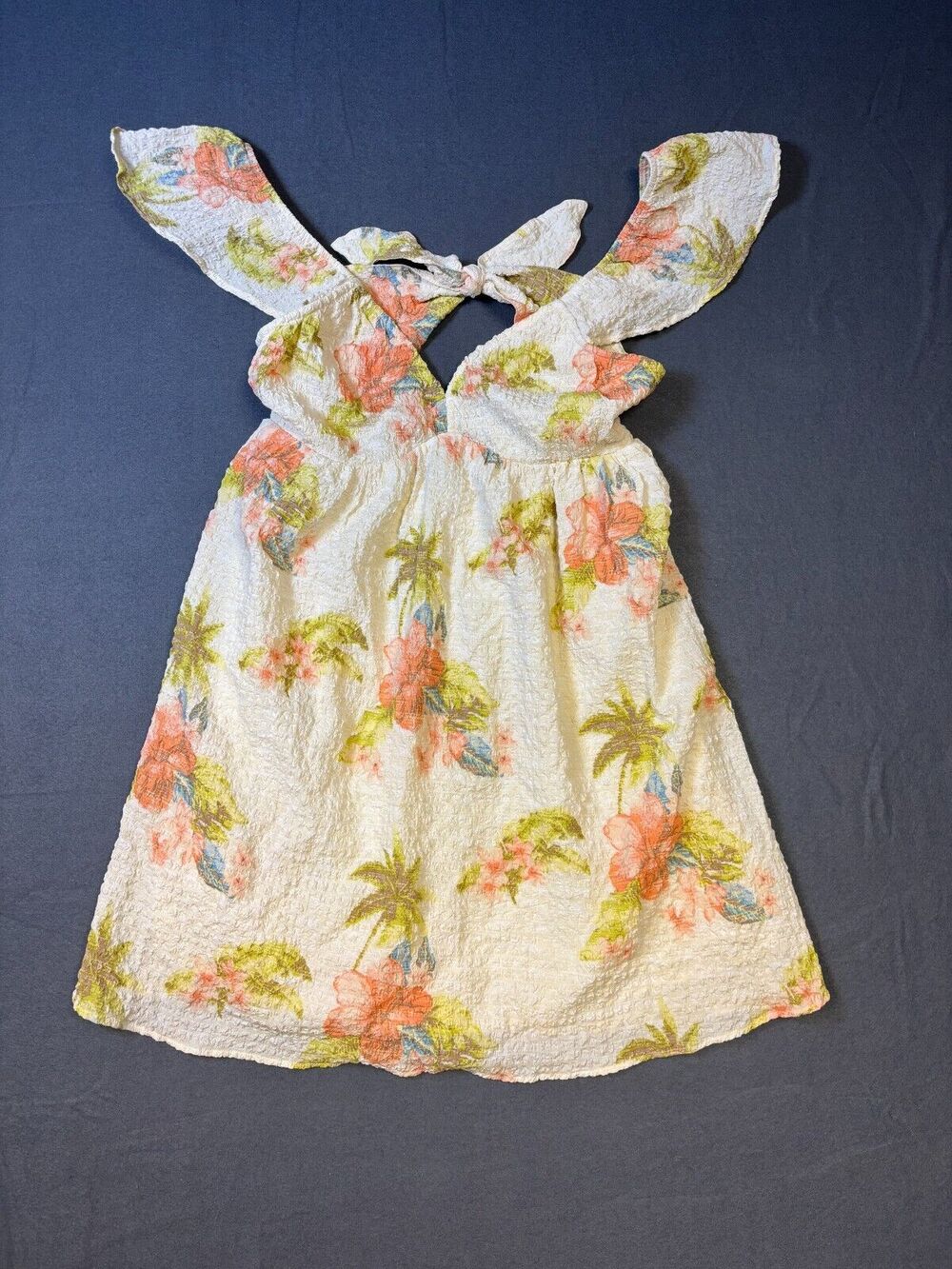 American Eagle Outfitters Small Floral Women Summer Sundress Tie-back + Pockets